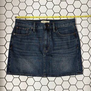 Madewell Denim Mini Skirt Size 27 Blue Classic Mid Rise Jean Skirt